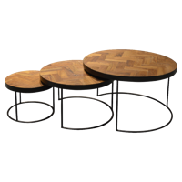 Livingfurn Salontafel Accent Set 45 x 75 x 75