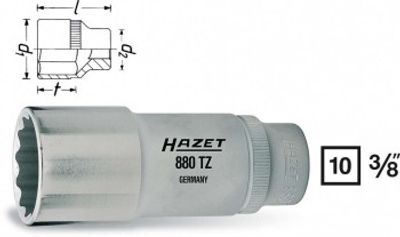 Hazet HAZET 880TZ-9 Dop (zeskant) Dopsleutelinzetstuk 9 mm 3/8 (10 mm)