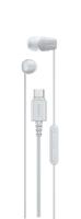 Sony IER‑EX15C - Bedrade USB-C oordopjes met microfoon – Lichtgewicht in-ear hoofdtelefoon – Knoopvrije kabel, helder geluid – Perfect voor op reis en dagelijks gebruik – Wit