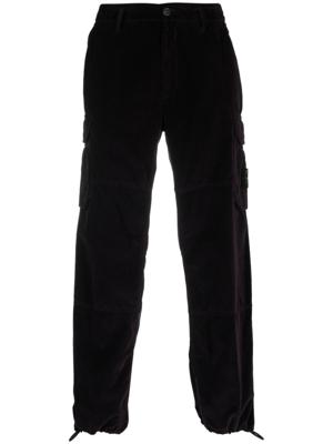 Stone Island Broek met logopatch - Paars