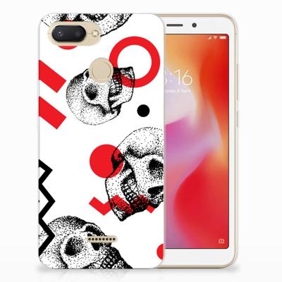 Silicone Back Case Xiaomi Redmi 6 Skull Red