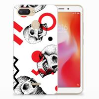 Silicone Back Case Xiaomi Redmi 6 Skull Red