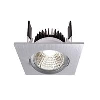 Deko-Light COB-68-350mA-4000K-vierkant 6W zilverkleurig geborsteld