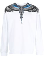 Marcelo Burlon County of Milan sweat Grizzly Wings en coton biologique - Blanc