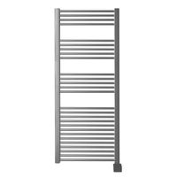 Sanicare elektrische design radiator 60x172cm zilvergrijs met Bluetooth en thermostaat rechts chroom