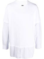 MM6 Maison Margiela t-shirt superposé à manches longues - Blanc - thumbnail