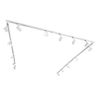 QAZQA - Modern Modern 1-fase railsysteem met 15 spots wit - Iconic Jeana | Slaapkamer | Keuken - Staal Langwerpig - GU10 Geschikt voor LED - Max. 15 x 50 Watt