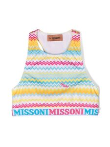 Missoni Kids haut crop à motif zig-zag - Jaune