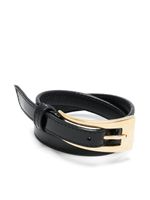 Saint Laurent bracelet en cuir - Noir