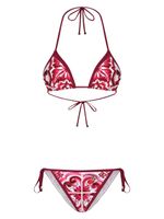 Dolce & Gabbana bikini à imprimé Maiolica - Rouge - thumbnail