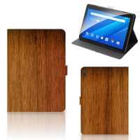 Lenovo Tab E10 Tablet Book Cover Donker Hout - thumbnail