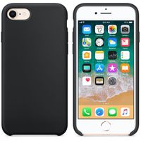 Hoogwaardige Silicone Case / Cover / Hoes voor iPhone 8 / 7 Zwart - thumbnail