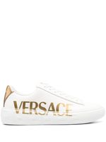 Versace baskets La Greca à logo imprimé - Blanc - thumbnail