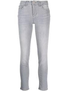 LIU JO jean skinny à patch logo - Gris