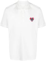 Moncler logo-embroidered cotton polo shirt - Blanc