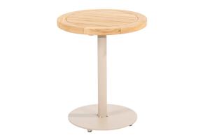 4 Seasons Outdoor | Bijzettafel Volta Teak Ø45 cm x 55(h) cm | Latte