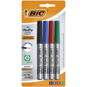 Viltstift Bic Ecolutions rond 1.1mm blister ÃƒÆ' 4 kleuren