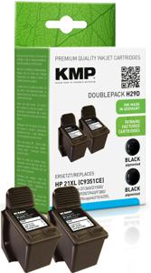 KMP Inktcartridge vervangt HP 21, C9351AE Compatibel 2-pack Zwart H29D 1900,4021