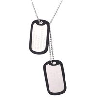 Mendes Dogtag kettinghanger edelstaal Zilver - thumbnail