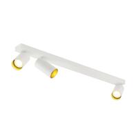 SLV 3-lichts opbouwspot Kami Triple wit met goud - 1007734