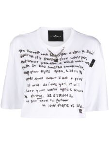 John Richmond t-shirt en coton à strass - Blanc