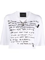 John Richmond t-shirt en coton à strass - Blanc