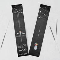 Sterretjes krijtbord trouwbedankje