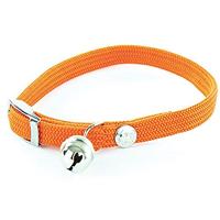 Halsband voor kat elastisch nylon oranje 30X1 CM