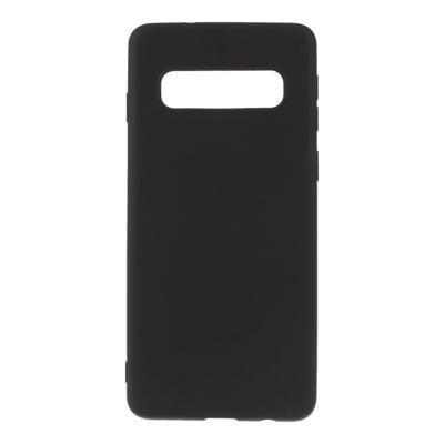 Shop4 - Samsung Galaxy S10 Plus Hoesje - Zachte Back Case Mat Zwart