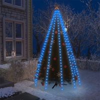 VidaXL Kerstboomverlichting met 250 LED&apos;s blauw net 250 cm - thumbnail