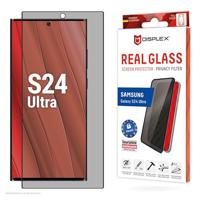 DISPLEX Privacy Full Cover Tempered Glass (10H) for Samsung Galaxy S24 Ultra, Eco Mounting Frame, Privacy Filter, Tempered Glass, Scratch-Resistant Protective Film, Case-Friendly