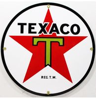 Texaco Ster Logo Emaille Bord 12" / 30 cm - thumbnail