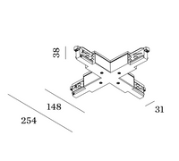 Wever & Ducre - 3-Phase Track X-Connector B - thumbnail