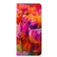 Bookcase Motorola Moto E32 | Moto E32s Tulips