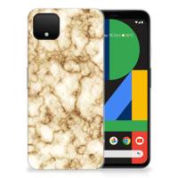 Google Pixel 4 XL TPU Siliconen Hoesje Marmer Goud