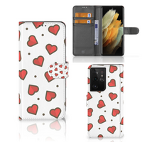 Samsung Galaxy S21 Ultra Telefoon Hoesje Hearts - thumbnail