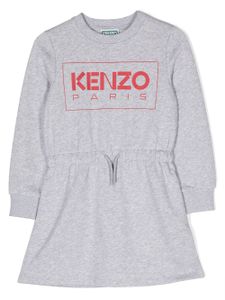 Kenzo Kids robe à logo imprimé - Gris