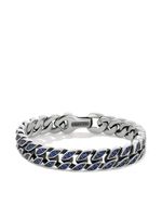 David Yurman bracelet en maille gourmette serti de saphire - Argent