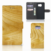 Samsung Galaxy S7 Edge Book Style Case Licht Hout