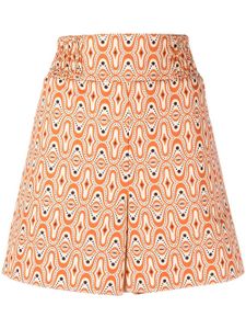 colville short imprimé à taille haute - Orange