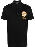 Versace polo en coton à logo Medusa - Noir