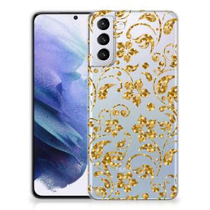 Samsung Galaxy S21 Plus TPU Case Gouden Bloemen