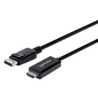 Manhattan 153218 DisplayPort-kabel DisplayPort / HDMI Adapterkabel DisplayPort-stekker, HDMI-A-stekker 3.00 m Zwart - thumbnail