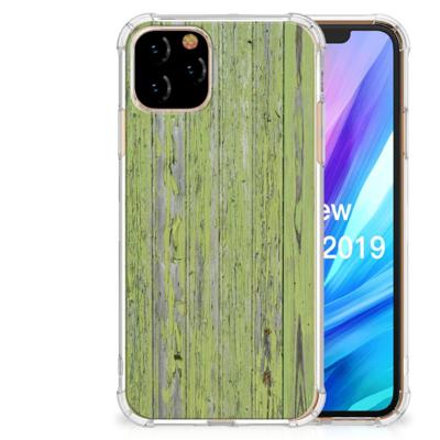 Apple iPhone 11 Pro Stevig Telefoonhoesje Green Wood Apple iPhone 11 Pro Stevig Telefoonhoesje Green Wood