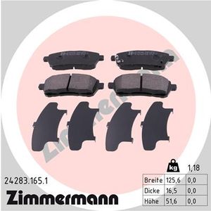 Remblokkenset, schijfrem ZIMMERMANN, u.a. für Ford, Suzuki