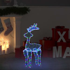 VidaXL Kerstversiering rendier met mesh 306 LED&apos;s 60x24x89 cm