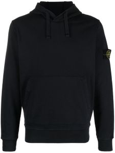 Stone Island hoodie en coton à appliqué Compass - Bleu