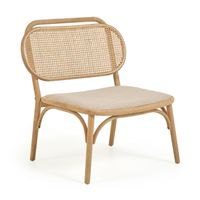 Kave Home Doriane fauteuil naturel eiken - thumbnail