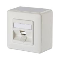 Metz Connect networkdose Aufputz Unbestückt 1 Port Rein white
