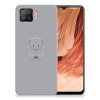 OPPO A73 4G Telefoonhoesje met Naam Grijs Baby Olifant